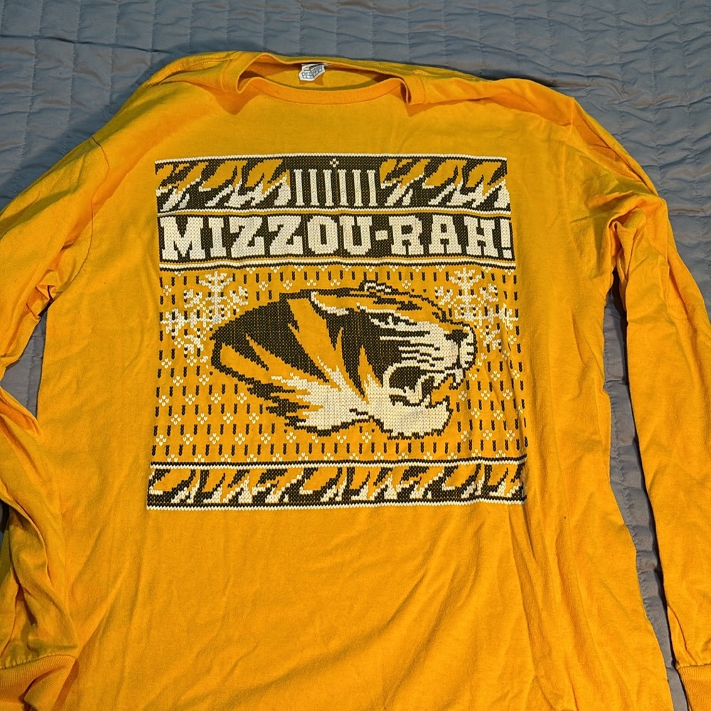 Mizzou-Rah! Men's Yellow Long Sleeve Shirt
